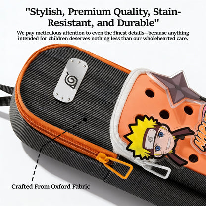 Naruto Kakashi Pencil Case Set, Anime Large Capacity Pencil Bag with Kunai Pen