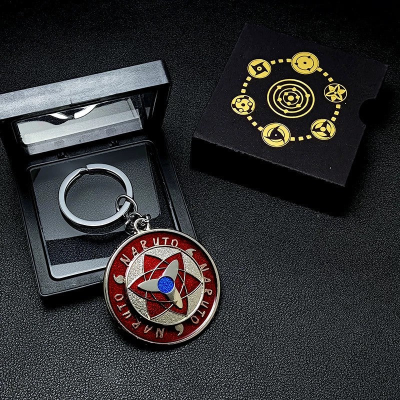 Porte-clés rotatif Naruto Sharingan - Uchiha Anime Spinning Fidget Toy
