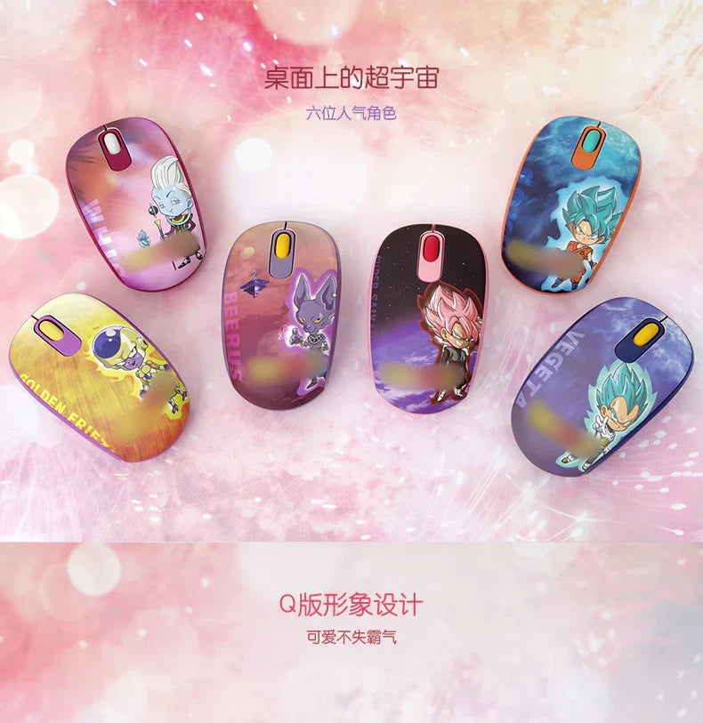 Souris sans fil Son Goku/Frieza/Whis/Beerus 2.4G pour jeux de bureau