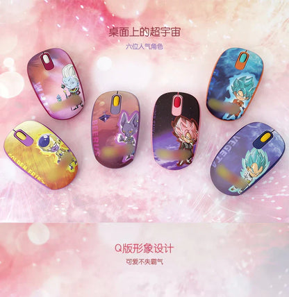 Souris sans fil Son Goku/Frieza/Whis/Beerus 2.4G pour jeux de bureau