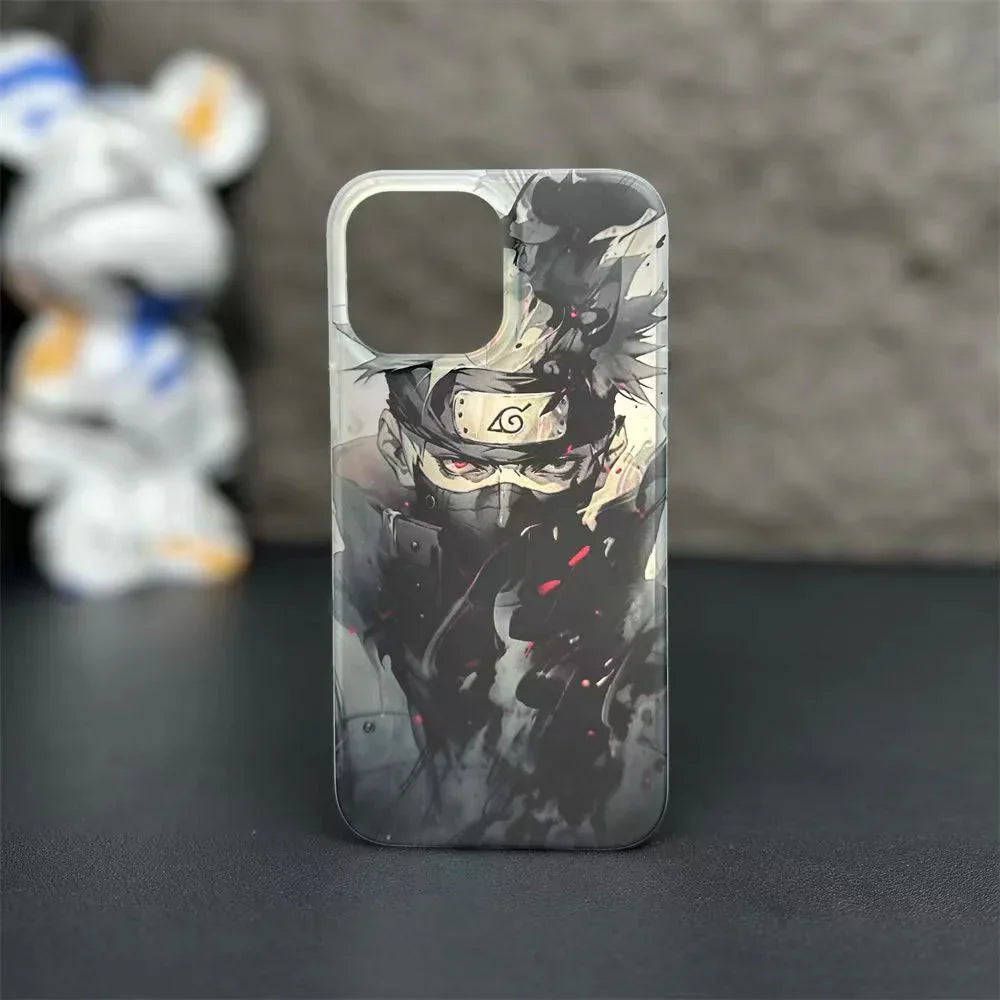 kakashi/uzimaki Apples udsøgte Trend Silikone Anti-kollisionstelefon etui elektroforsølv