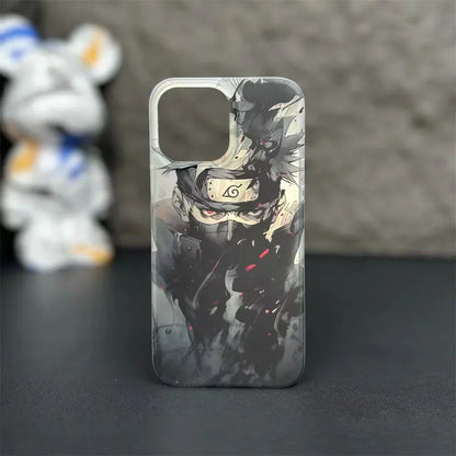 kakashi/uzimaki Apples udsøgte Trend Silikone Anti-kollisionstelefon etui elektroforsølv