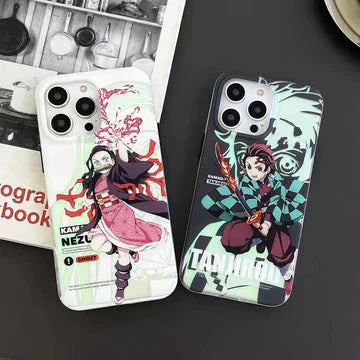 Tanjirou/Nezuko Apple nádherné silikonové antikolizní pouzdro Trend Silicone