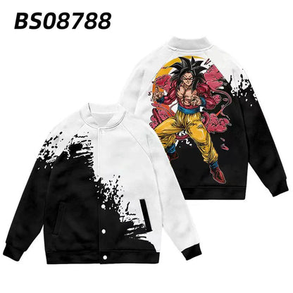 Son Goku/Vegeta/Frieza Vêtements de manteau haut de gamme brodés à la main
