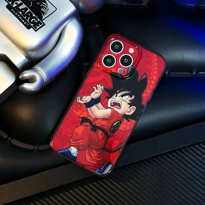 Coque de téléphone Apple en silicone résistante aux chocs Son Goku/Torankusu/Frieza