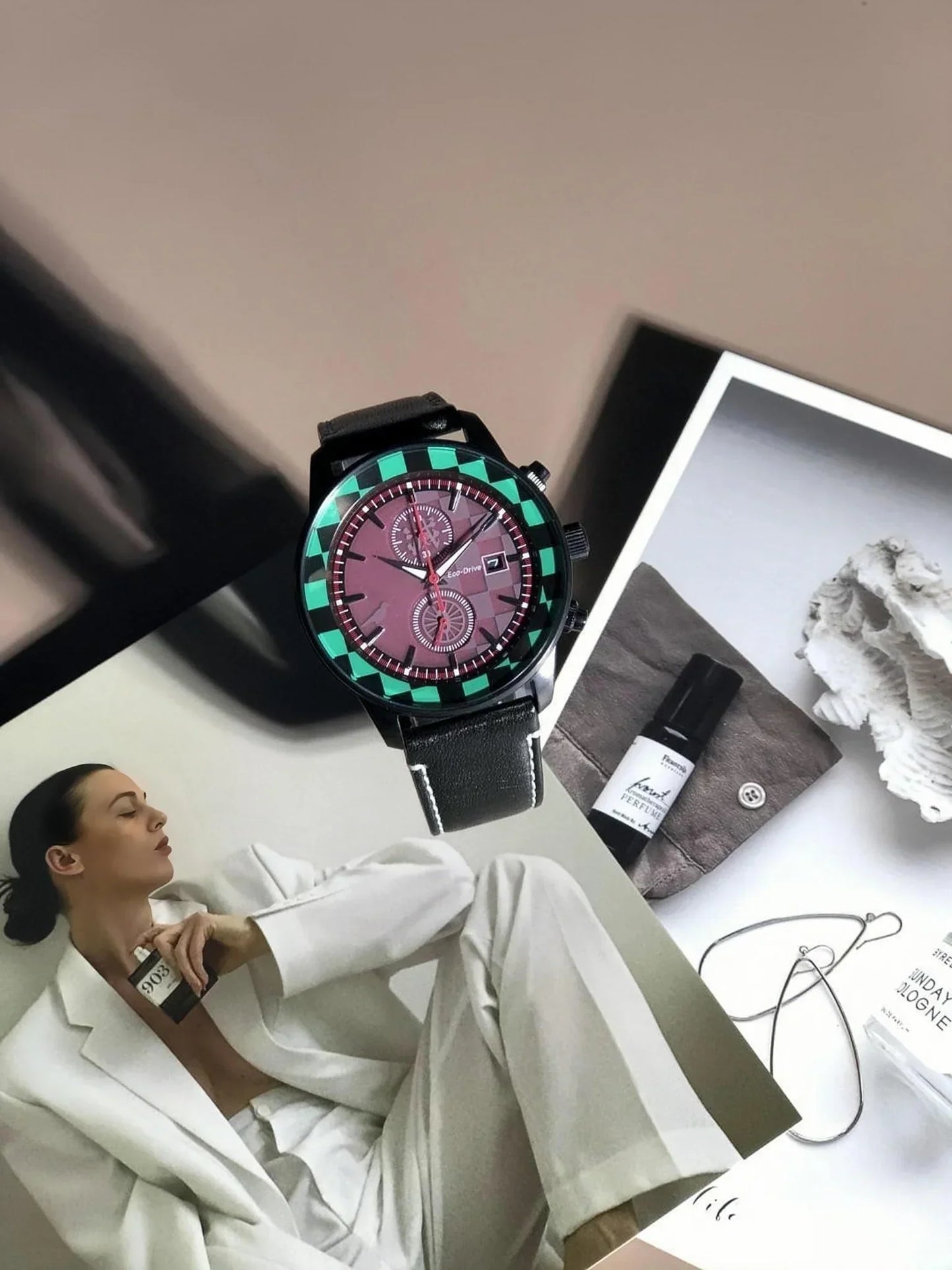 Kamado Tanjirou Herrenuhren, analoge Quarz-Sport-Unisex-Uhr, 100 m wasserdichte Uhren
