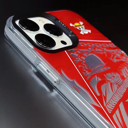Silikonové antikolizní pouzdro Luffy/Zoro na iPhone