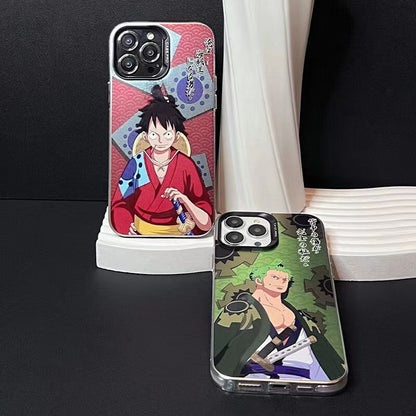 Luffy/Zoro silikonové pouzdro na iPhone odolné proti nárazu