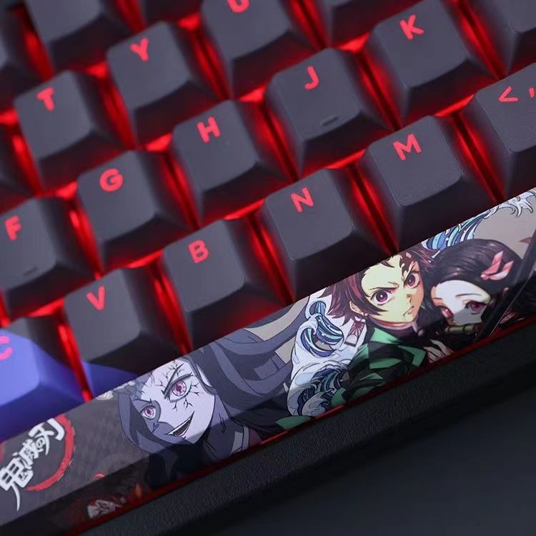 Nezuko/Tanjiro/Tokito Muichiro Kreativní průhledná roztomilá mechanická krytka klávesnice