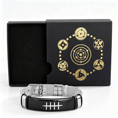 Naruto Anime Character Bracelet Set - Adjustable Stainless Steel Wristband