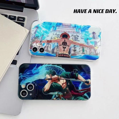 Luffy/Zoro iPhone silicone crash-resistant phone case