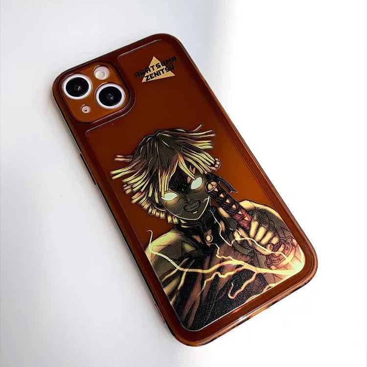 Vynikající silikonové antikolizní pouzdro na telefon značky Tanjirou/Zenitsu Apple