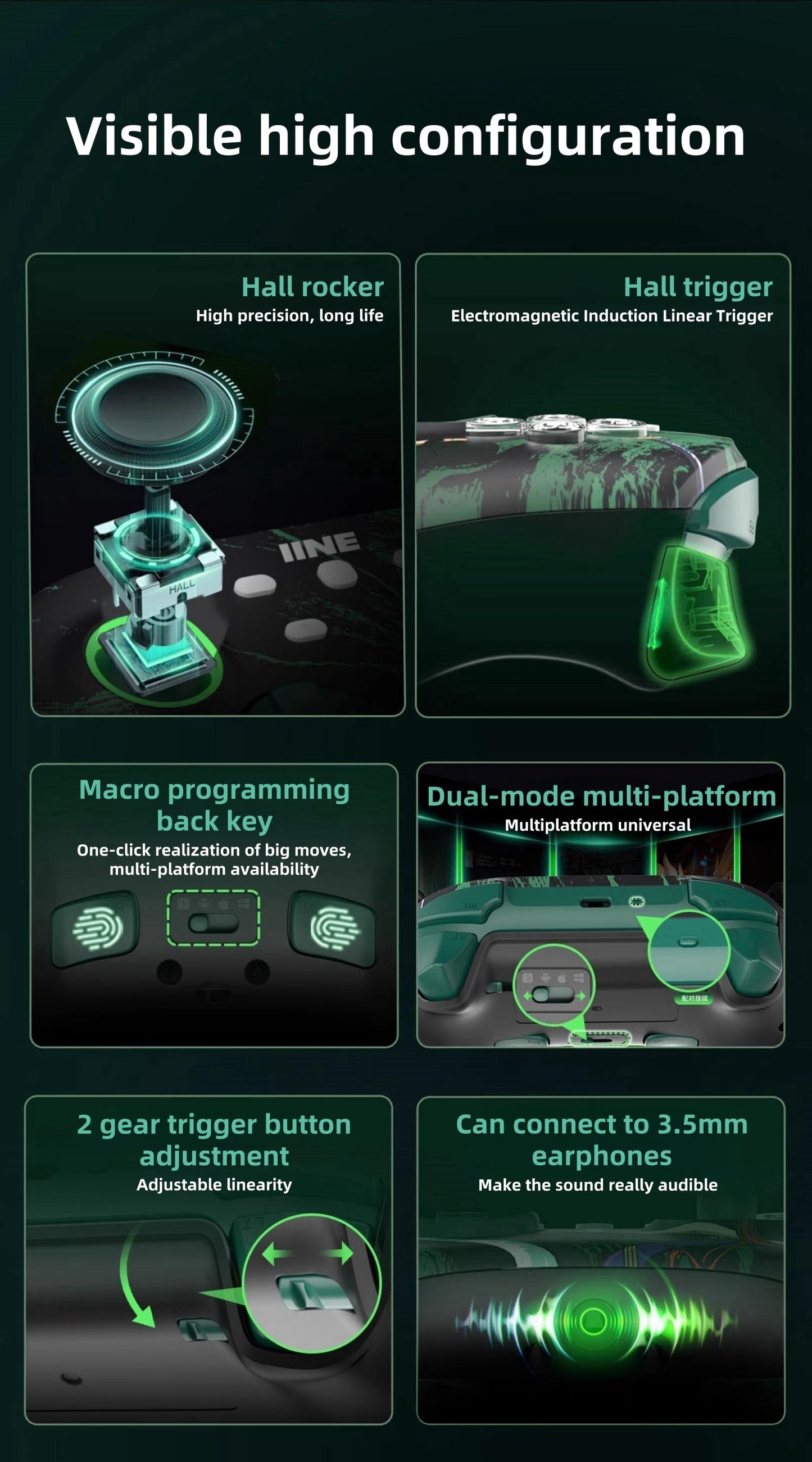 Manette de jeu Roronoa Zoro Sensitive, contrôle précis, prise en main confortable, profitez de la passion du jeu