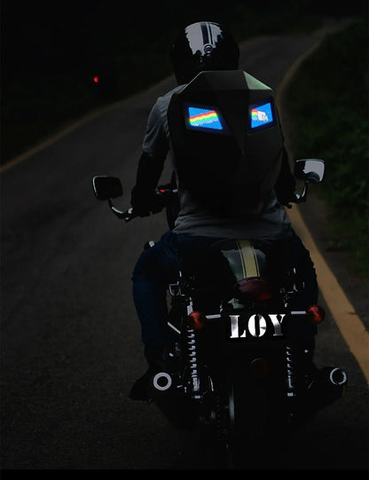 Sharingan Cycling motorcycle Backpack LED hardshell waterproof rider helmet bag