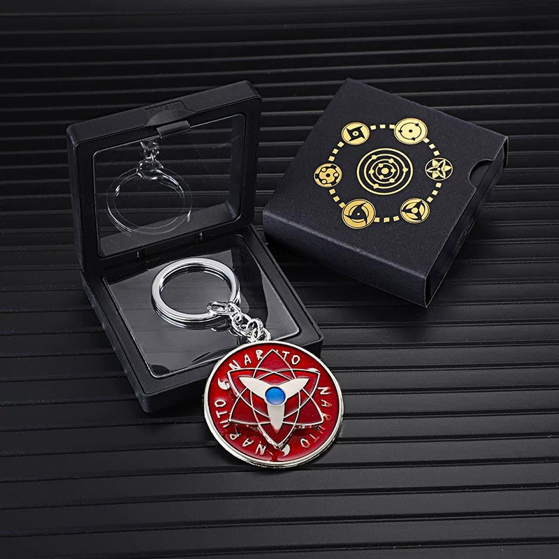 Porte-clés rotatif Naruto Sharingan - Uchiha Anime Spinning Fidget Toy