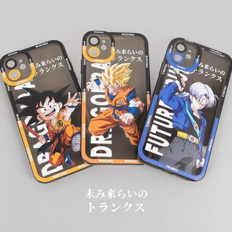 Coque de téléphone anti-collision en silicone tendance exquise pour iPhone Goku/Bejīta
