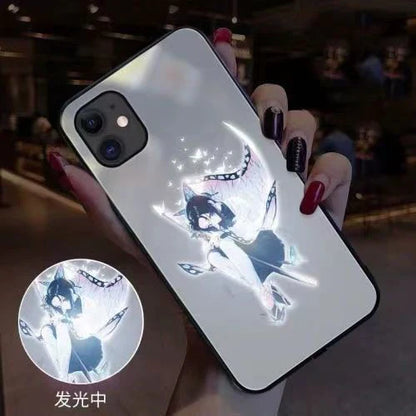 Tanjirou/Shinobu Luminous mobiltelefon taske Smart lysende kreativ mobiltelefon taske