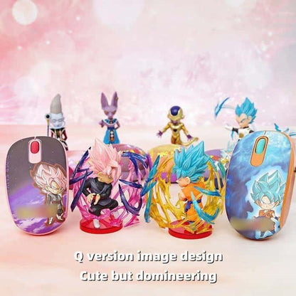 Souris sans fil Son Goku/Frieza/Whis/Beerus 2.4G pour jeux de bureau