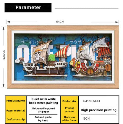 Going Merry/Thousand Sunny رسم كاريكاتوري وسيم ثلاثي الأبعاد