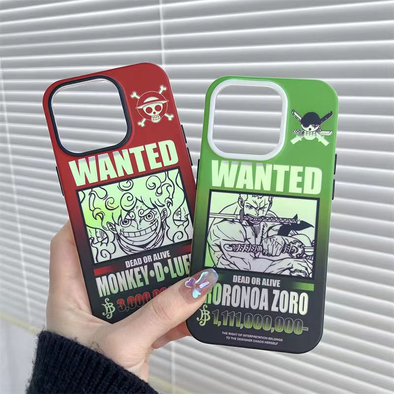 Luxusní silikonové antikolizní pouzdro Trend na iPhone Luffy/Zoro