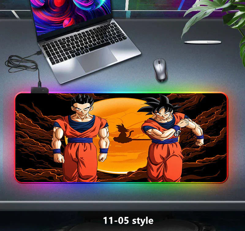 tapis de souris épais à sept couleurs changeantes, lumière LED, clavier de jeu