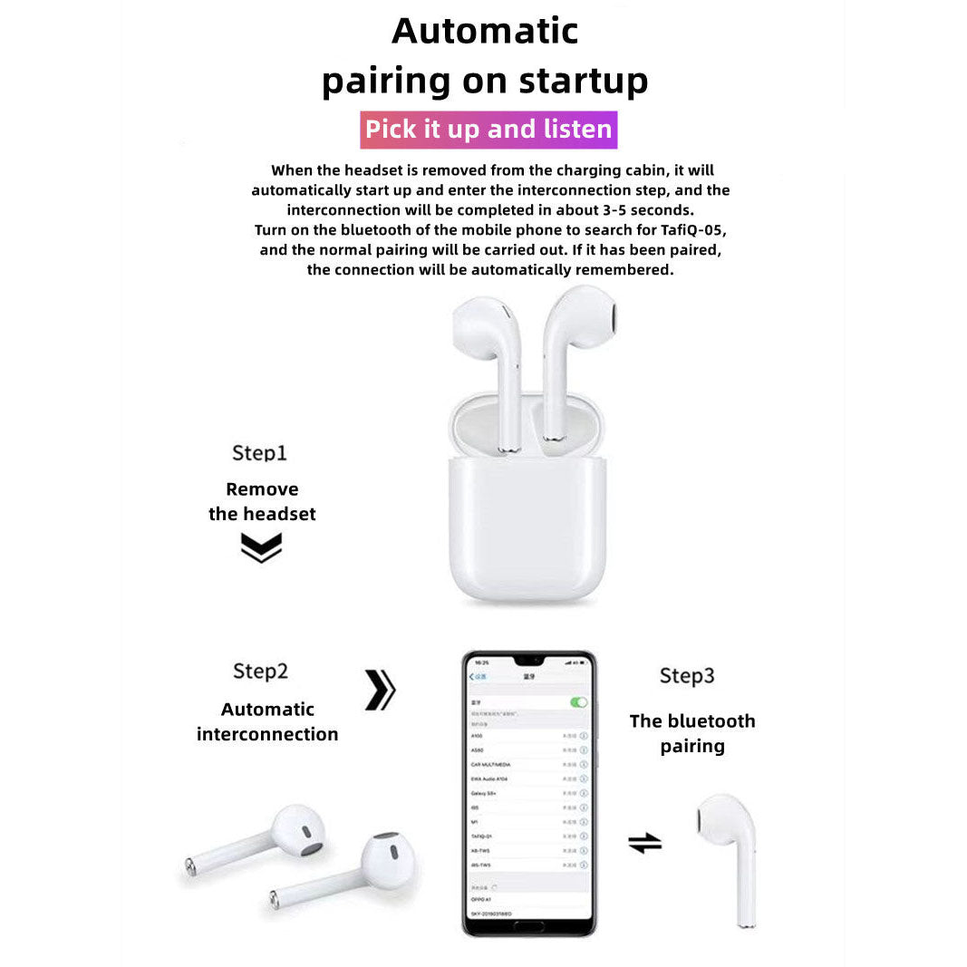Kaléidoscope écrit oeil rond véritable casque Bluetooth sans fil écouteurs (Bluetooth 5. 0)