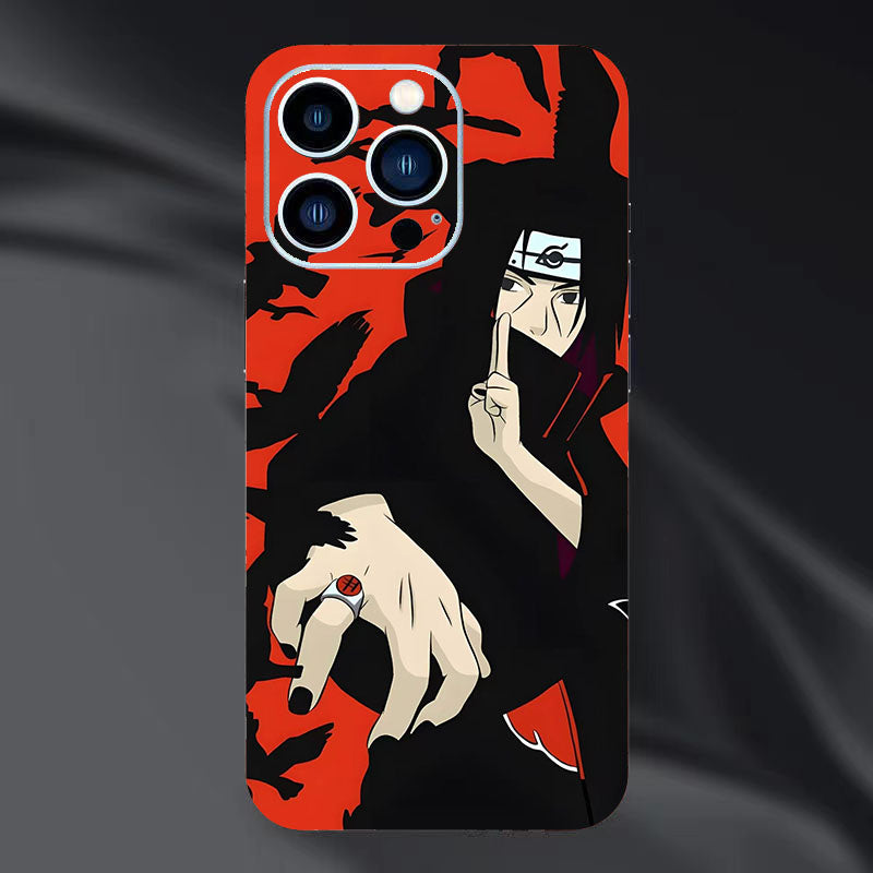 Itachi/Jiraiya/Kakashi iPhone Vynikající fólie na zadní stranu telefonu, personalizovaný vzor, ​​HD ochrana