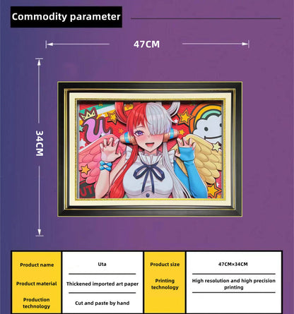 Uta hezký kreslený ruční 3D kreslení