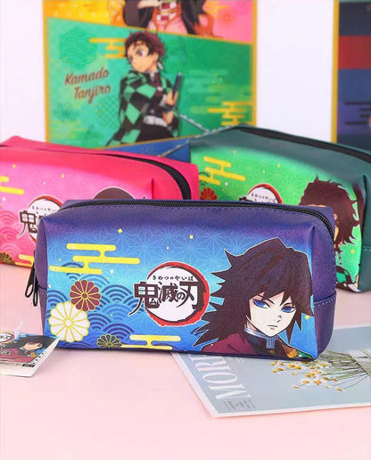 Demon Slayer Tanjiro Nezuko Anime Penalhus, PVC-pennetaske med stor kapacitet til studerende