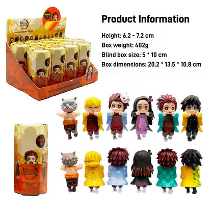 Demon Slayer Blind Box Peekaboo Figures - Anime Hanging Ornaments for Phone, Car & Desk Decor