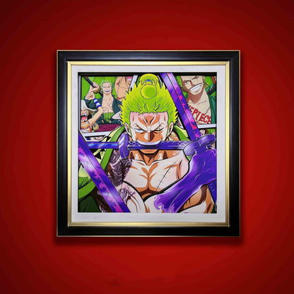 Luffy/Ace/Zoro hezký kreslený ruční 3D kreslení