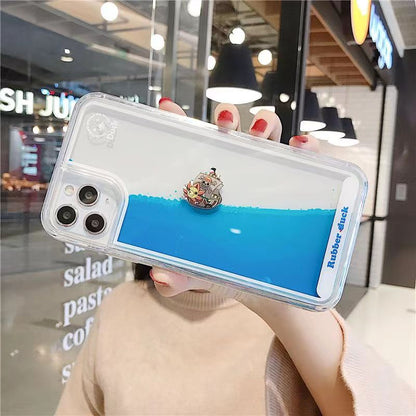Luffy/Zoro/Ace iPhone Liquid Quicksand pouzdro pro zamezení kolize