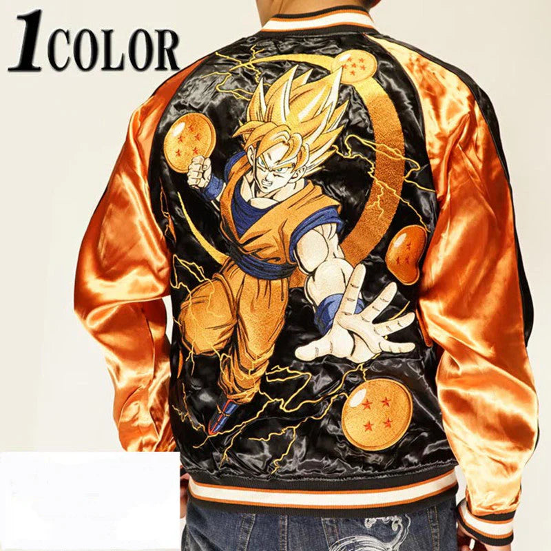 Son Goku/Vegeta/Frieza Vêtements de manteau haut de gamme brodés à la main