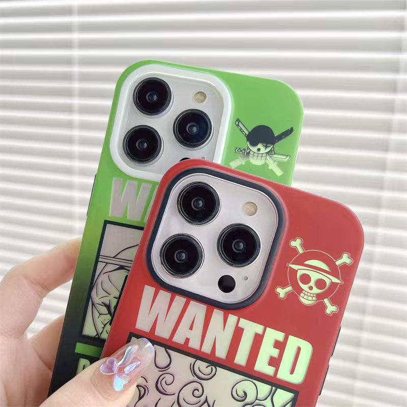 Luxusní silikonové antikolizní pouzdro Trend na iPhone Luffy/Zoro