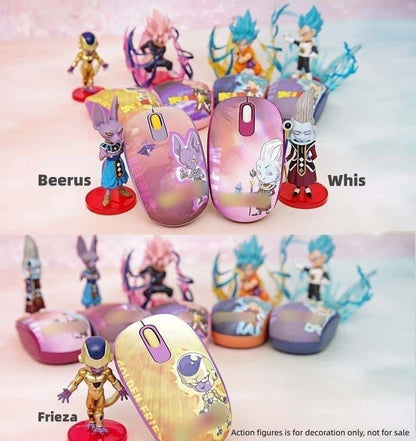 Souris sans fil Son Goku/Frieza/Whis/Beerus 2.4G pour jeux de bureau