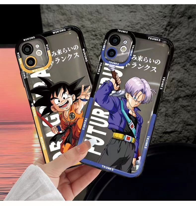Coque de téléphone anti-collision en silicone tendance exquise pour iPhone Goku/Bejīta