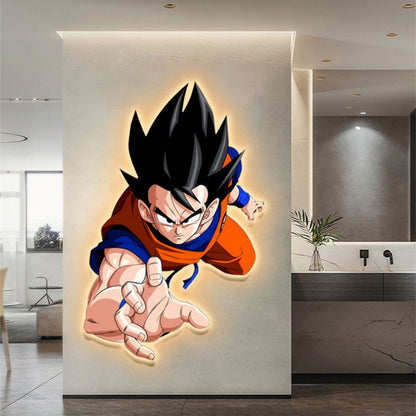 Ο Son Goku/Son Gohan μοντελοποιεί όμορφα φώτα LED φέρνουν τοιχογραφία