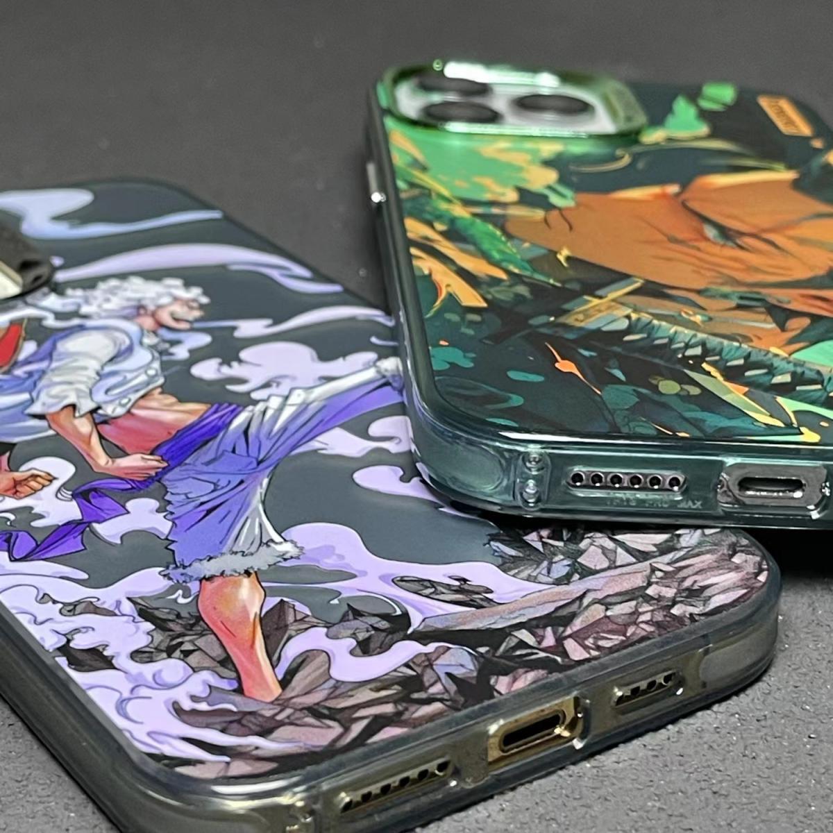 Luffy/Zoro silikonové pouzdro na iPhone odolné proti nárazu