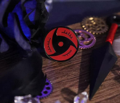 sasuke/itachi/kakashi Kolekce kovových odznaků Mangekyou Sharingan