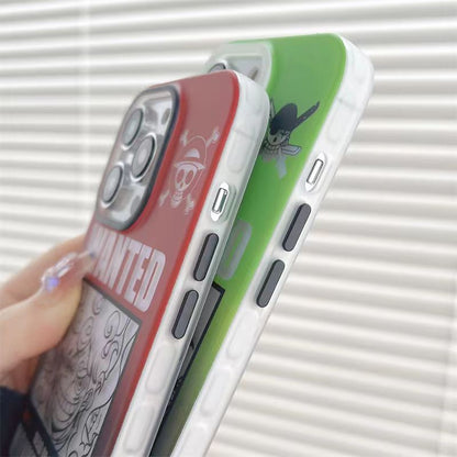 Luxusní silikonové antikolizní pouzdro Trend na iPhone Luffy/Zoro