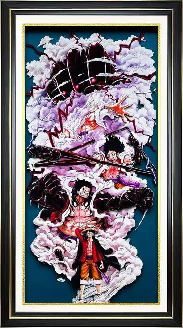 Luffy tvoří pohlednou kreslenou ruční 3D kresbu