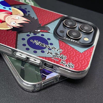 Luffy/Zoro silikonové pouzdro na iPhone odolné proti nárazu