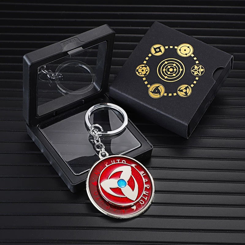 Porte-clés rotatif Naruto Sharingan - Uchiha Anime Spinning Fidget Toy