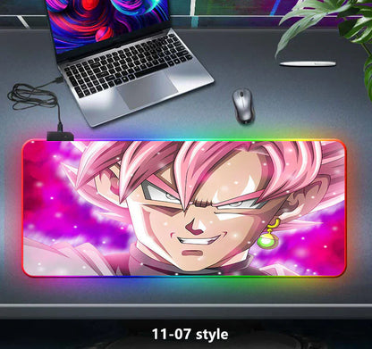 tapis de souris épais à sept couleurs changeantes, lumière LED, clavier de jeu