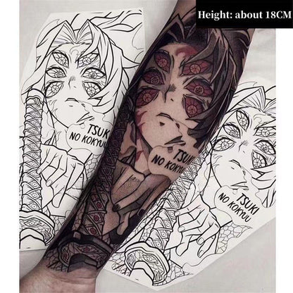 Tanjirou/Nezuko/Zenitsu/Inosuke colle une pâte de tatouage de bras de fleur imperméable à l'eau de cuisse