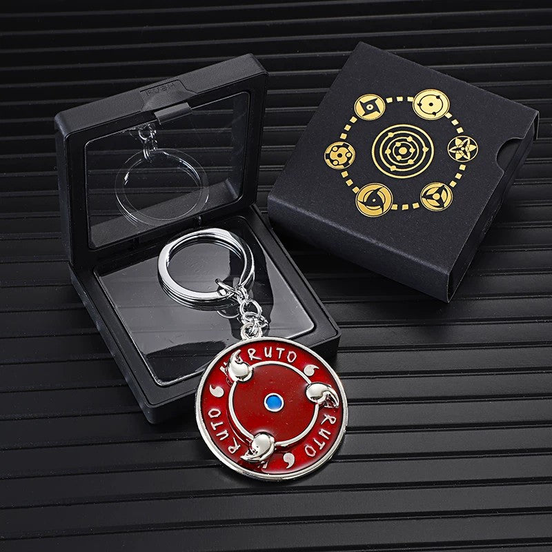 Porte-clés rotatif Naruto Sharingan - Uchiha Anime Spinning Fidget Toy