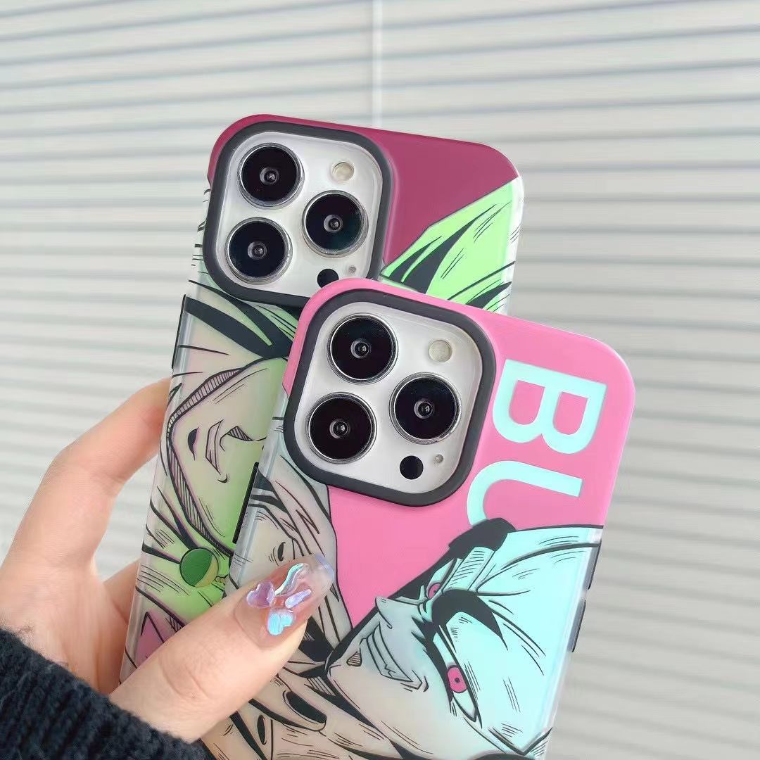 Funda de teléfono de silicona resistente a golpes para iPhone Goku/Vegeta/Buu