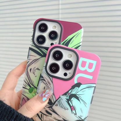 Funda de teléfono de silicona resistente a golpes para iPhone Goku/Vegeta/Buu