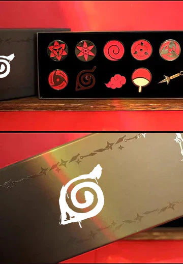 sasuke/itachi/kakashi Kolekce kovových odznaků Mangekyou Sharingan