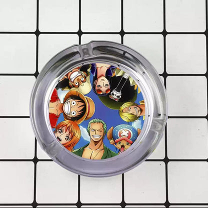 Ruffy/Zoro/Sanji Glasaschenbecher – Setzen Sie die Segel auf rauchigen Meeren